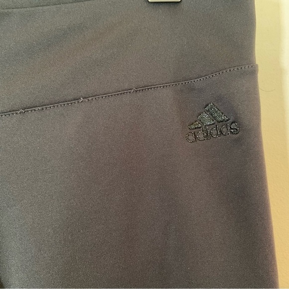Adidas Leggings Grey Capri Yoga Pants Size M Workout Pants - Picture 4 of 6